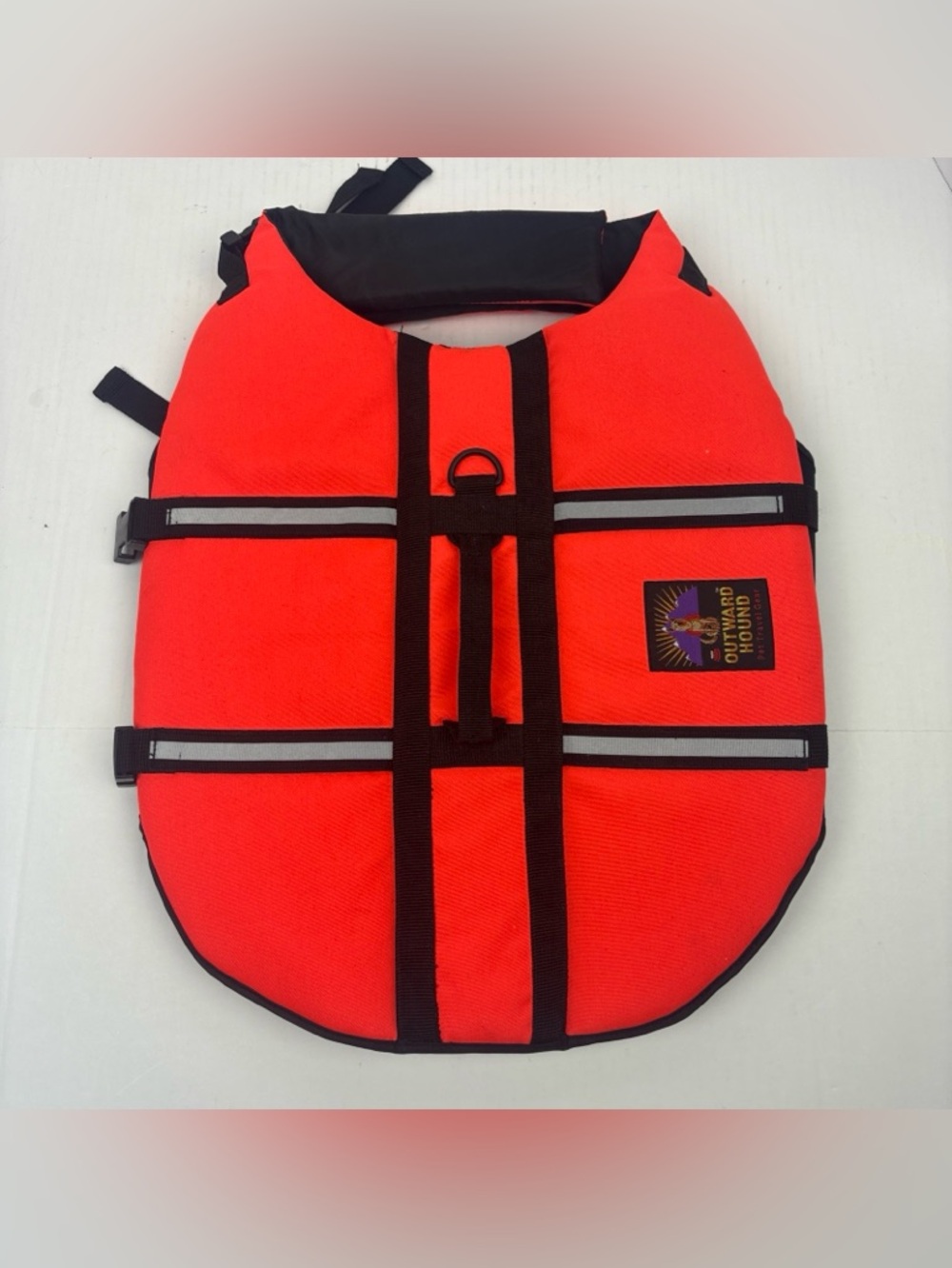 Outward Hound Dog Life Jacket XL Bright Orange Safety Swimming Adjusts Handle